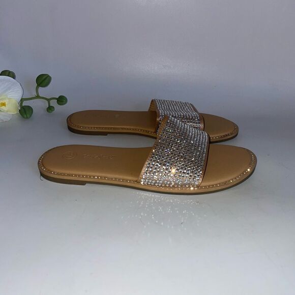 Cat & Jack Gold and Silver Sparkly Sandals - Picture 5 of 8